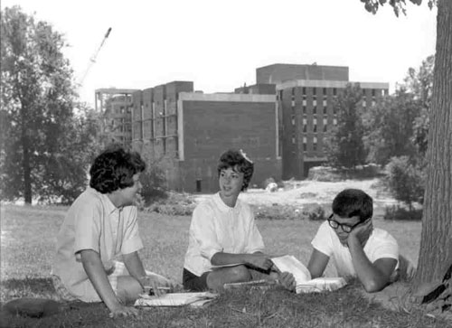 studying by Bugg Lake