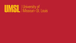 red background with UMSL logo for Zoom