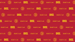 red background with UMSL logo and UM System Seal for Zoom 