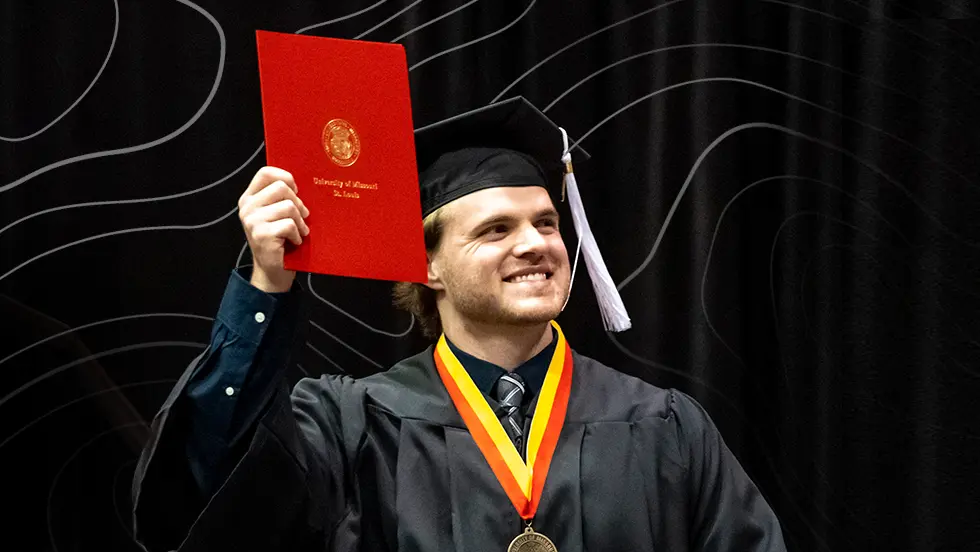 UMSL graduate at commencement