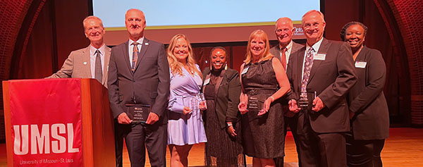 award recipients at the alumni awards ceremony