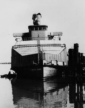 (Image: The Delta Queen Boarded Up For Her Journey through the Panama Canal)