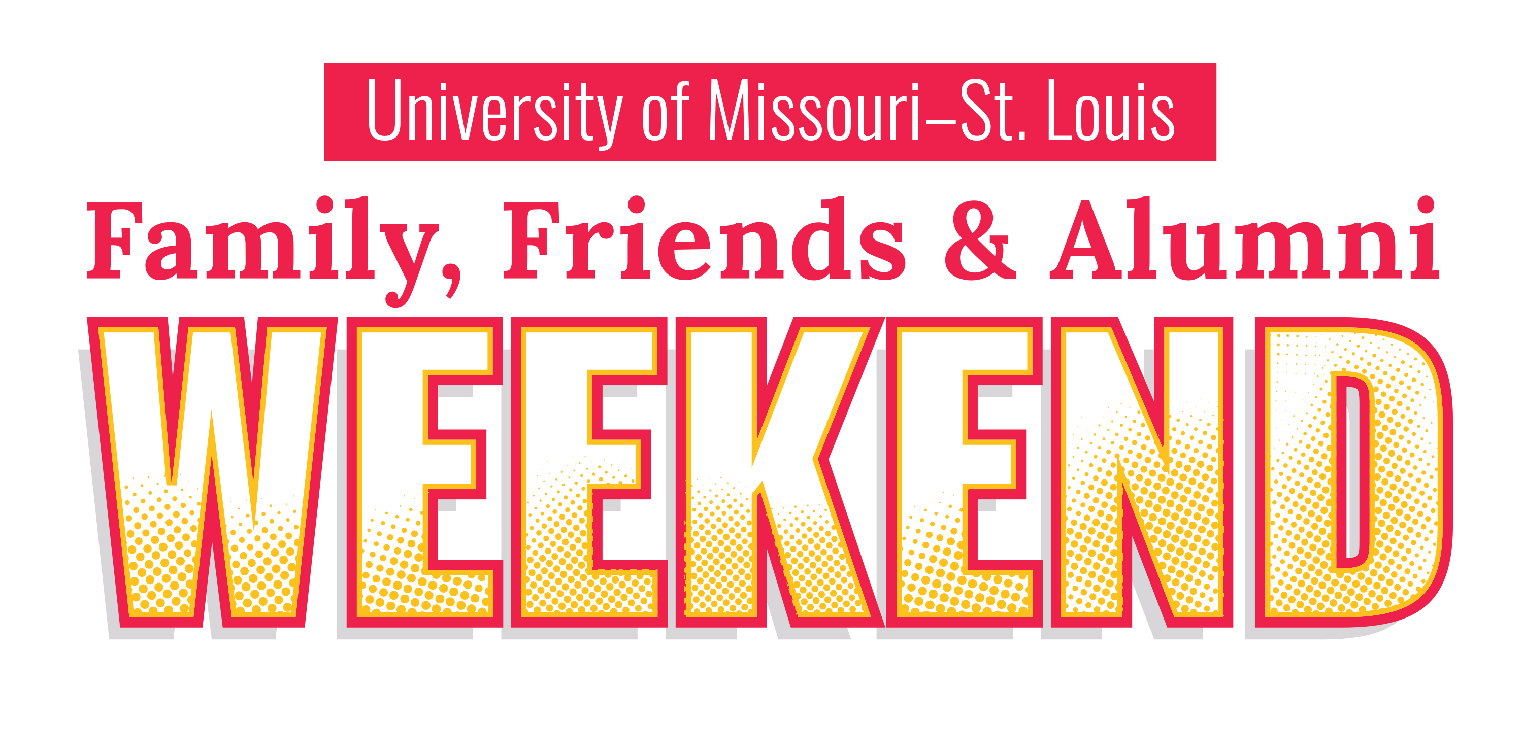 Family Friends Alumni weekend logo