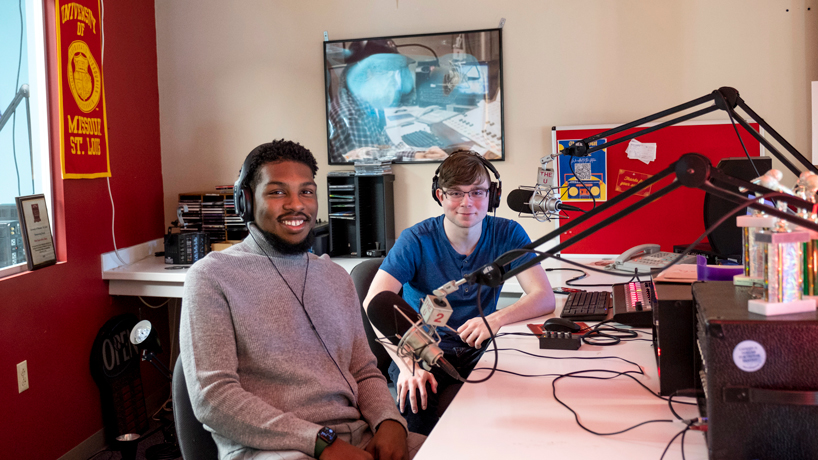 Students Jalen Walker-Wright and Aden Adams worked to revive the station after a two-year hiatus, bringing a diverse mix of programming to the airwaves.
