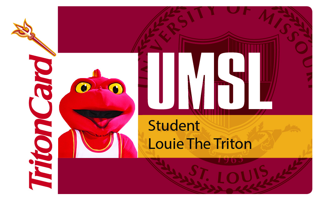 University of Missouri St. Louis Clear Easy Slide ID Holder Red