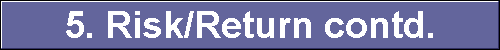  5. Risk/Return contd. 